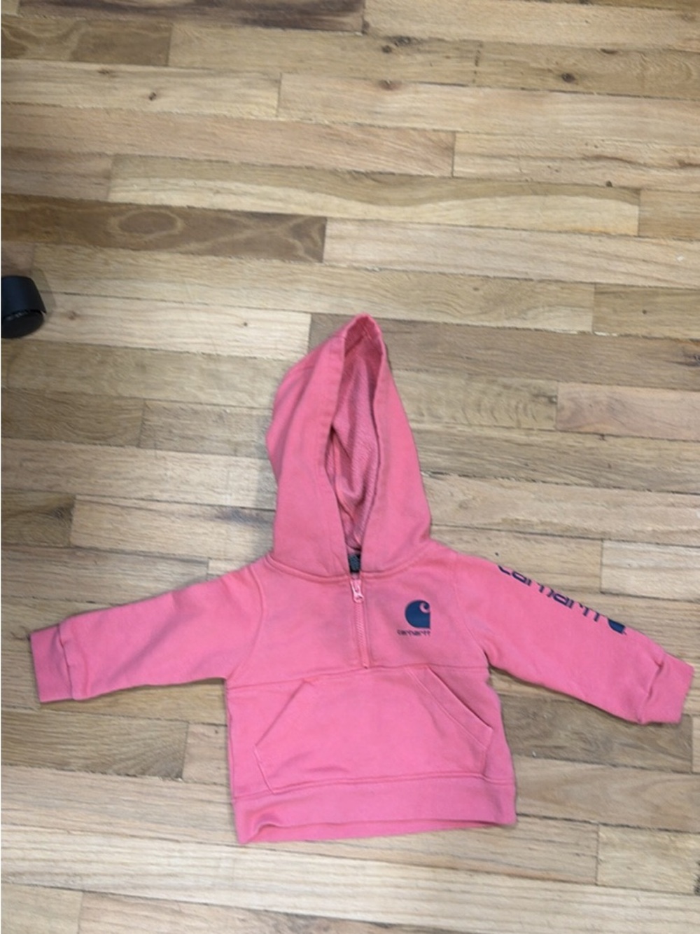 Carhartt Kids' Coral Pink Half-Zip Hoodie